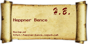 Heppner Bence névjegykártya